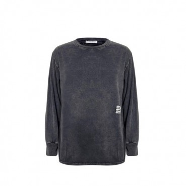 알렉산더왕 남/녀 모던 블랙 맨투맨 - Alexander wang Unisex Black Tshirts 