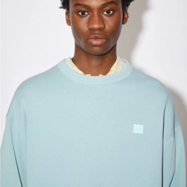 아크네 남/녀 블루 크루넥 맨투맨 - Acne Unisex Blue Tshirts 