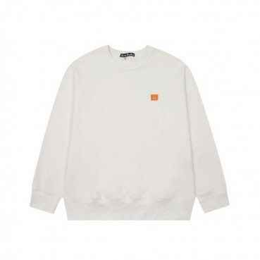 아크네 남/녀 화이트 크루넥 맨투맨 - Acne Unisex White Tshirts 
