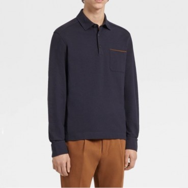 제냐 남성 블랙 폴로 맨투맨 - Zegna Mens Black Tshirts 