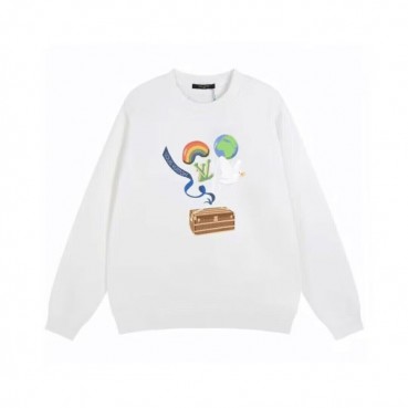 루이비통 남성 캐쥬얼 화이트 맨투맨 - Gucci Mens White Tshirts 