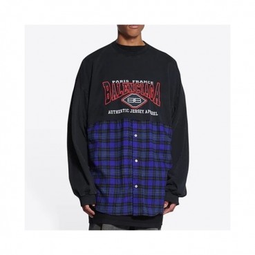 발렌시아가 남성 캐쥬얼 블랙 맨투맨 - Mens Black Tshirts 