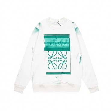 로에베 남/녀 클래식 화이트 맨투맨 - Unisex White Tshirts 