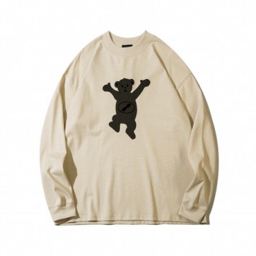 웰던 남성 캐쥬얼 베이지 맨투맨 - Unisex Beige Tshirts 