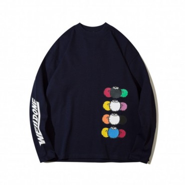 웰던 남성 캐쥬얼 네이비 맨투맨 - Unisex Navy Tshirts 