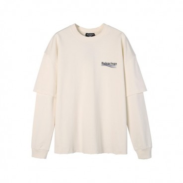 발렌시아가 남성 캐쥬얼 아이보리 맨투맨 - Mens Ivory Tshirts 