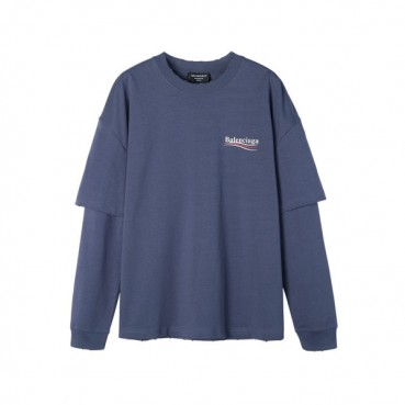 발렌시아가 남성 캐쥬얼 네이비 맨투맨 - Mens Navy Tshirts 