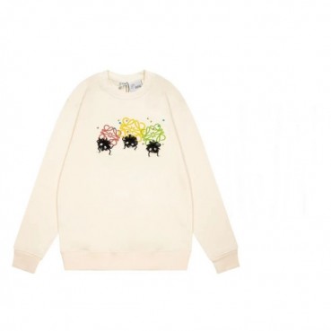 로에베 남/녀 클래식 아이보리 맨투맨 - Unisex Ivory Tshirts 