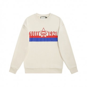 구찌 남/녀 캐쥬얼 아이보리 맨투맨 - Unisex Ivoy Tshirts 