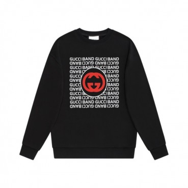 구찌 남/녀 캐쥬얼 블랙 맨투맨 - Unisex Black Tshirts 