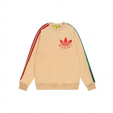 구찌 남/녀 캐쥬얼 카멜 맨투맨 - Unisex Camel Tshirts 