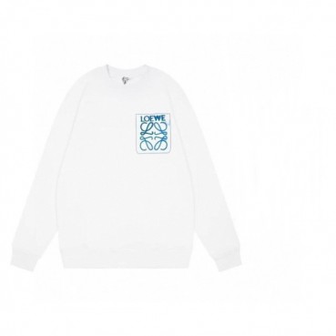 로에베 남/녀 클래식 화이트 맨투맨 - Unisex White Tshirts 