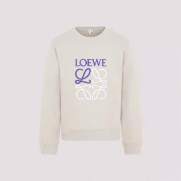 로에베 남/녀 클래식 아이보리 맨투맨 - Unisex Ivory Tshirts 