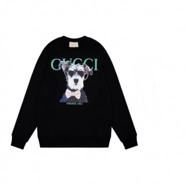 구찌 남/녀 캐쥬얼 블랙 맨투맨 - Unisex Black Tshirts 