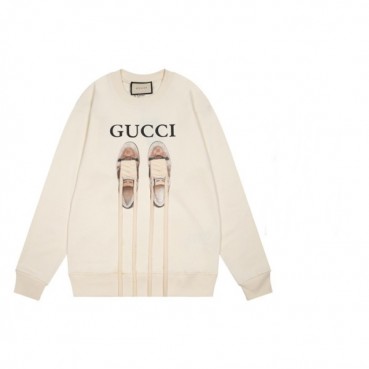 구찌 남/녀 캐쥬얼 아이보리 맨투맨 - Unisex Ivory Tshirts 