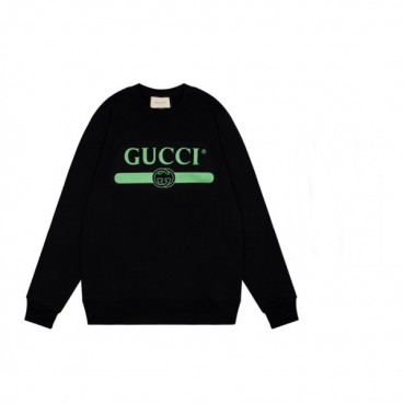 구찌 남/녀 캐쥬얼 블랙 맨투맨 - Unisex Black Tshirts 