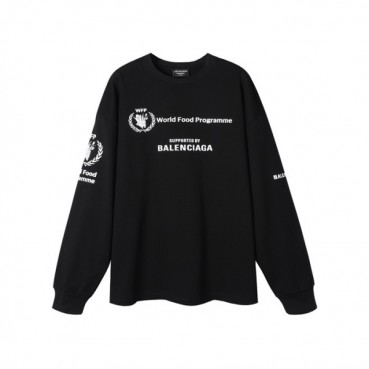 발렌시아가 남성 캐쥬얼 블랙 맨투맨 - Mens Black Tshirts 