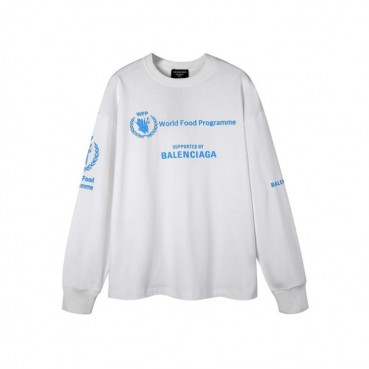 발렌시아가 남성 캐쥬얼 화이트 맨투맨 - Mens White Tshirts 