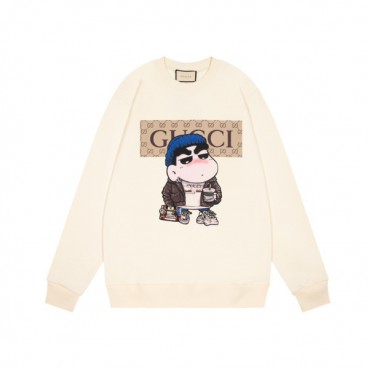 구찌 남/녀 캐쥬얼 아이보리 맨투맨 - Unisex Ivory Tshirts 