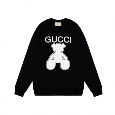 구찌 남/녀 캐쥬얼 블랙 맨투맨 - Unisex Black Tshirts 