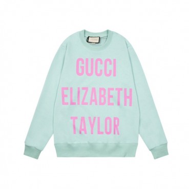 구찌 남/녀 캐쥬얼 블루 맨투맨 - Unisex Blue Tshirts 