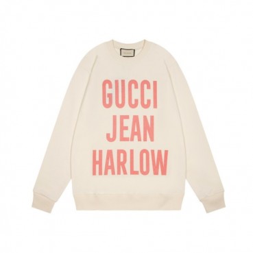 구찌 남/녀 캐쥬얼 아이보리 맨투맨 - Unisex Ivory Tshirts 