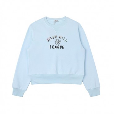 미우미우 여성 모던 맨투맨 - Miumiu Womens Blue Tshirts 