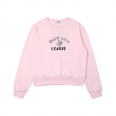 미우미우 여성 모던 맨투맨 - Miumiu Womens Pink Tshirts 