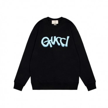 구찌 남/녀 캐쥬얼 블랙 맨투맨 - Unisex Black Tshirts 