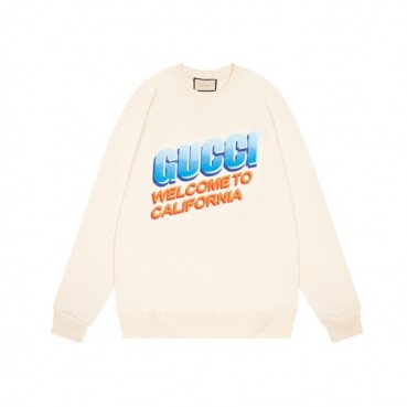 구찌 남/녀 캐쥬얼 아이보리 맨투맨 - Unisex Ivory Tshirts 