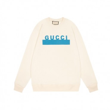 구찌 남/녀 캐쥬얼 아이보리 맨투맨 - Unisex Ivory Tshirts 