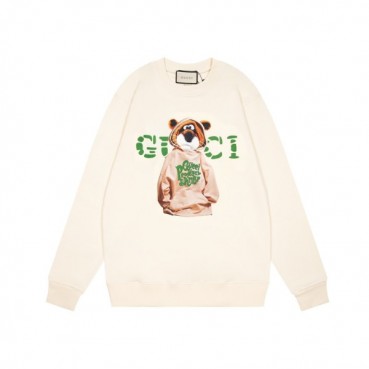 구찌 남/녀 캐쥬얼 아이보리 맨투맨 - Unisex Ivory Tshirts 