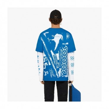 지방시 남성 캐쥬얼 블루 맨투맨 - Mens Blue Tshirts 