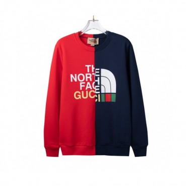 Gucci  Unisex Logo Crew-neck Cotton Tshirts Navy 