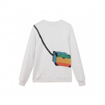 Gucci  Unisex Logo Crew-neck Cotton Tshirts White 