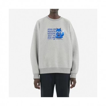 ADER  Unisex Minimal Cotton Tshirts Gray - ADER  남성 미니멀 코튼 긴팔티 Ade0089x Size(A1 