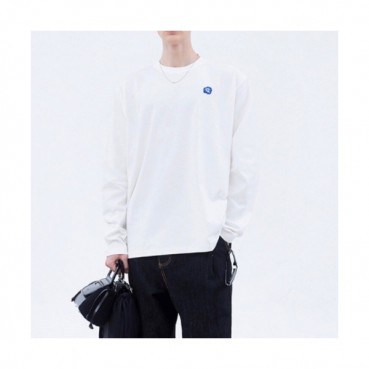 ADER  Unisex Minimal Cotton Tshirts Ivory - ADER 2021 남/녀 미니멀 코튼 긴팔티 Ade0085x Size(A1 