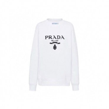 Prada  Mens Crew-neck Cotton Tshirts White 