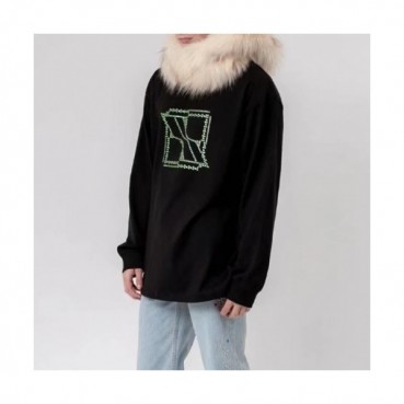 WELLDONE  Mm/Wm Retro Logo Crew-neck Tshirts Black 
