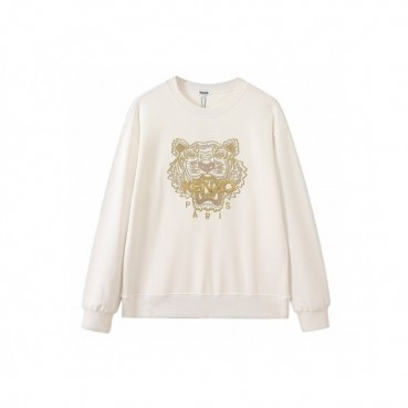 Kenzo  Mm/Wm Signature Tiger Cotton Tshirts White - 겐조 2021 남성 시그니처 타이거 코튼 맨투맨 Ken0178x Size(s 