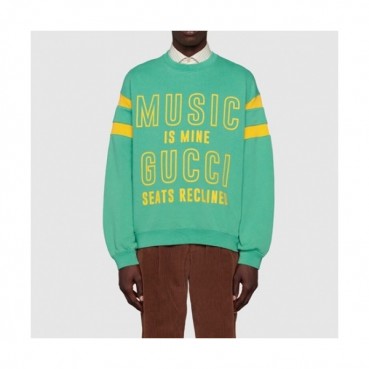 Gucci  Mm/Wm Logo Crew-neck Cotton Tshirts Green 