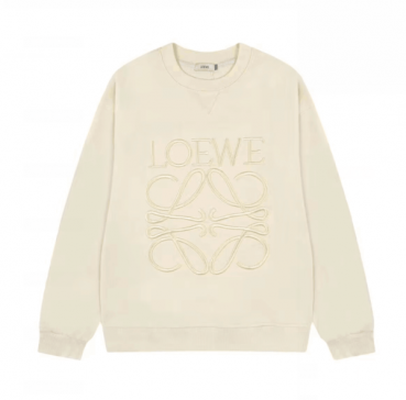 Loewe Mens Logo Crew-neck Mantoman Ivory 