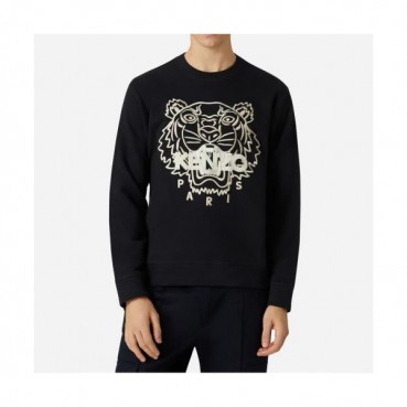 Kenzo  Mens  Signature Tiger Cotton Tshirts Black - 겐조 2021 남성 시그니처 타이거 코튼 맨투맨 Ken0177x Size(m 