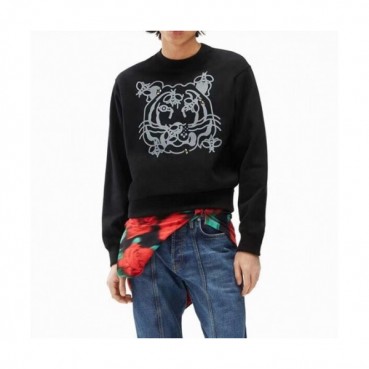 Kenzo  Mens  Signature Tiger Cotton Tshirts Black - 겐조 2021 남성 시그니처 타이거 코튼 맨투맨 Ken0172x Size(m 