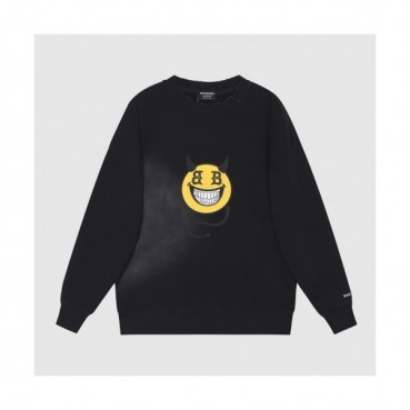 Balenciaga  Mens Logo Crew-neck Cotton Tshirts Black 