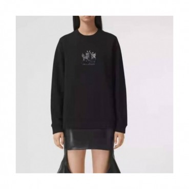 Burberry  Mm/Wm Logo Casual Cotton Tshirts Black - 버버리 2021 남/녀 로고 캐쥬얼 코튼 맨투맨 Bur04192x Size(xs 