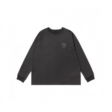 WELLDONE  Mm/Wm Retro Logo Crew-neck Tshirts Gray 