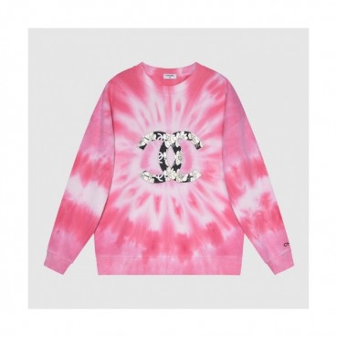 Chanel  Womens Crew-neck Logo Cotton Tshirt Pink 