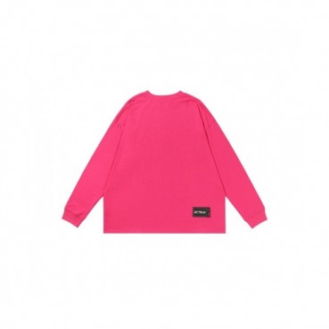 WELLDONE  Mm/Wm Retro Logo Crew-neck Tshirts Pink 