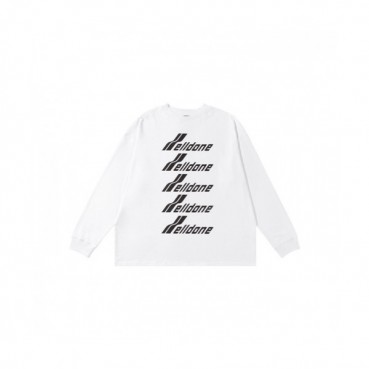 WELLDONE  Mm/Wm Retro Logo Crew-neck Tshirts White 